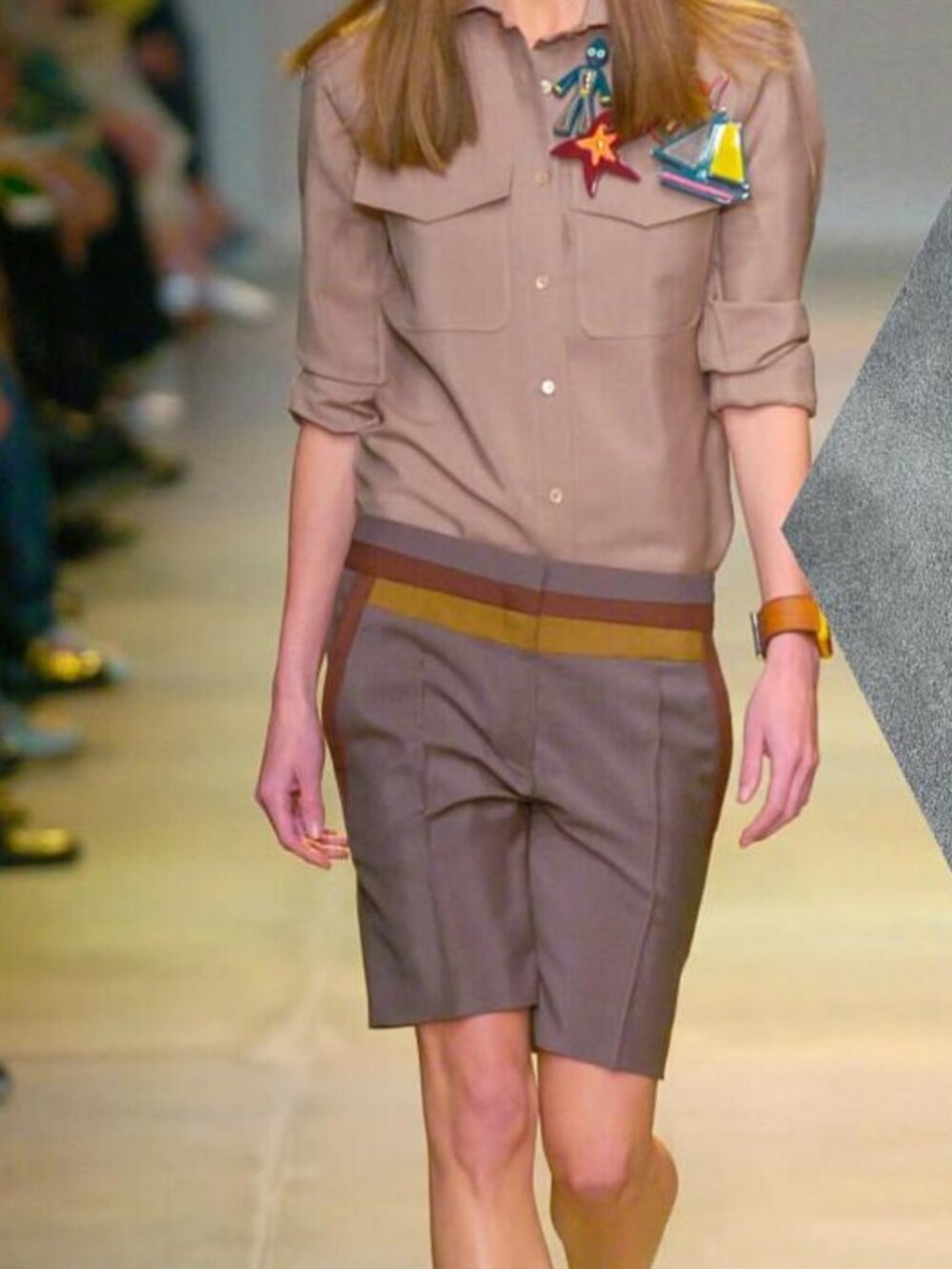 PRADA ITALY walking SHORTS pockets classic i44 bermuda designer vintage runway